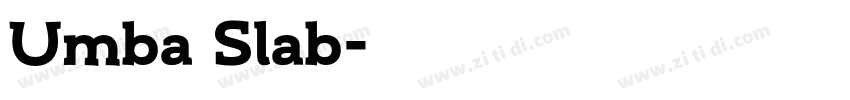 Umba Slab字体转换